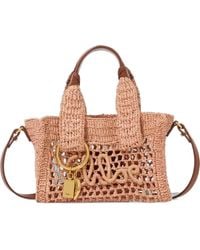 Chloé - Mini Summer Banana Woven Logo-Patch Tote Bag - Lyst