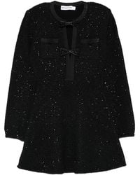 Self-Portrait - Mini-Jurk Met Pailletten En Strik - Lyst