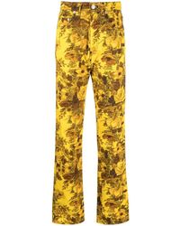 Kwaidan Editions - Printed-floral Straight-leg Jeans - Lyst