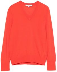 Tibi - V-Neck Long-Sleeve Sweater - Lyst