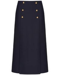 Valentino Garavani - Crepe Couture Midi Skirt - Lyst