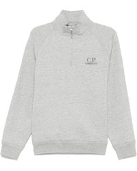 C.P. Company - Sweatshirt Mit Logo-Stickerei - Lyst