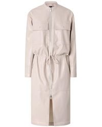 Pinko - Leather-Effect Midi Dress With Zip - Lyst