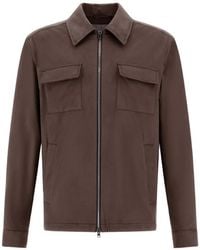 Herno - Suede-Effect Jacket - Lyst
