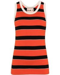 Plan C - Striped Knitted Top - Lyst