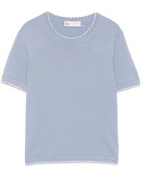Tory Burch - Scalloped Wool Top - Lyst