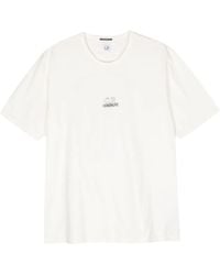 C.P. Company - T-Shirt En Coton À Logo Brodé - Lyst