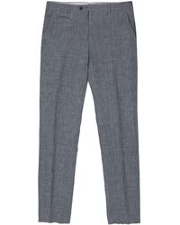 Corneliani - Mid-rise Tailored Linen Trousers - Lyst