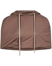 Rick Owens - Draped Cropped Hoodie - Lyst