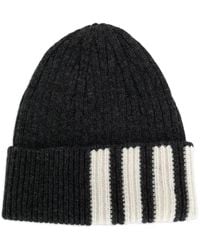 Thom Browne - 4-bar Stripe Rib Hat - Lyst