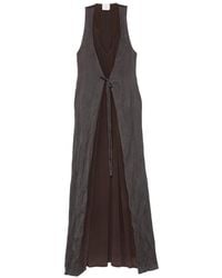 Alysi - Tie-front maxi dress - Lyst