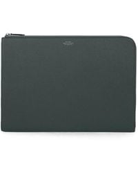 Smythson - Large Panama-Leather Laptop Case - Lyst