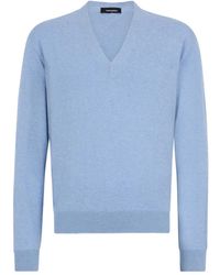 DSquared² - V-Neck Embroidery-Logo Sweater - Lyst