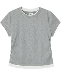 B+ AB - T-Shirt Froncé À Design Superposé - Lyst