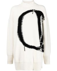 Off-White c/o Virgil Abloh - Pullover Mit Intarsien-Logo - Lyst