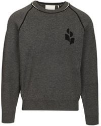 Isabel Marant - Logo-Embroidered Raglan-Sleeve Sweater - Lyst