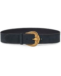 Etro - Suède Riem Met Paisley Gesp - Lyst