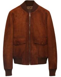 Prada - Suede Blouson Jacket - Lyst