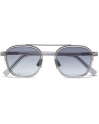 ZEGNA - Transparent Acetate-Metal Sunglasses - Lyst