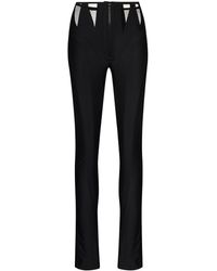 Mugler - Mesh-inserts High-waisted Trousers - Lyst