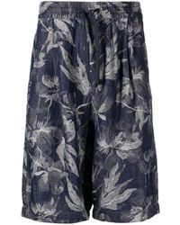 Emporio Armani - Floral-pattern Bermuda Shorts - Lyst