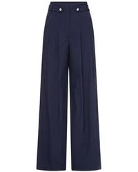 Veronica Beard - Pleated Wide-Leg Trousers - Lyst