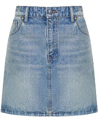 12 STOREEZ - Organic-cotton Denim Skirt - Lyst