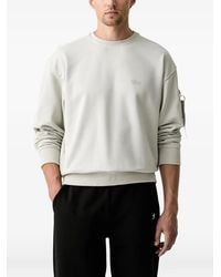 Alpha Industries - Logo-Embroidered Zip-Pocket Sweatshirt - Lyst
