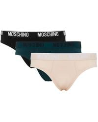 Moschino - Drie Boxershorts Met Logoband - Lyst