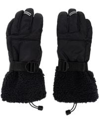 UGG - Faux-Fur Trim Gloves - Lyst
