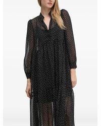 Sisley - Polka-Dot Midi Dress - Lyst