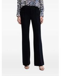 Ouí - Pressed-Crease Flared-Leg Trousers - Lyst