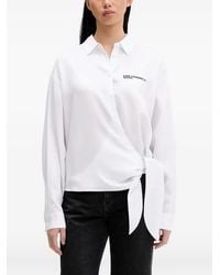 KARL LAGERFELD - Tie-Detail Shirt - Lyst