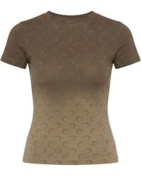Marine Serre - Moon-Print Baby Fit T-Shirt - Lyst