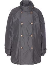 Brunello Cucinelli - Double-Breasted Padded Coat - Lyst