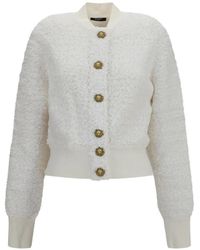Balmain - Lion-Head Button Tweed Jacket - Lyst