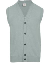 Eleventy - V-Neck Buttoned Gilet - Lyst