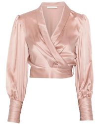Zimmermann - Wrap-Design Blouse - Lyst