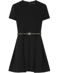 Versace - A-Line Belted Mini Dress - Lyst