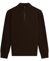 Ballantyne - Ribbed-Knit Quarter-Zip Sweater - Lyst