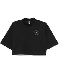 adidas By Stella McCartney - Organic Cotton Cropped T Shirt - Lyst