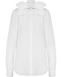 Moschino - Bow-Detail Cotton Shirt - Lyst