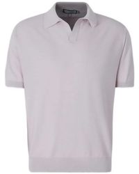 Canali - Fine-Knit Short-Sleeve Polo Shirt - Lyst