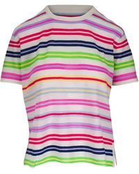 Majestic Filatures - Striped Cashmere T-Shirt - Lyst