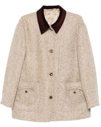 Blazé Milano - Clelia Corduroy-Collar Wool Jacket - Lyst