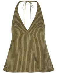 STAUD - Corso Linen Top - Lyst