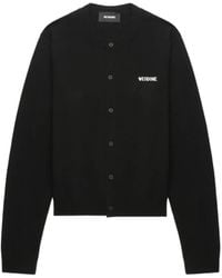 we11done - Cardigan mit Logo-Stickerei - Lyst