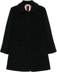 N°21 - Peter-Pan Collar Patch-Pocket Coat - Lyst