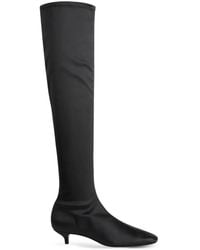 TOTEME - Kniehohe Stiefel Aus Satin 40Mm - Lyst