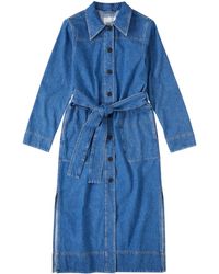 Closed - Denim Shirt Midi Dress - Lyst
